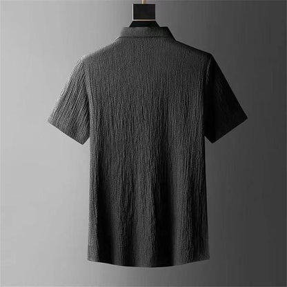 Men's Crinkled Co-Ord Set Black